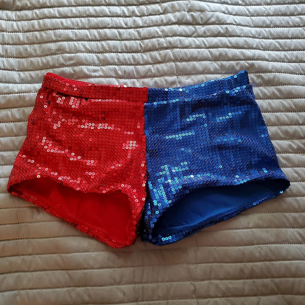 Harley Quinn Cosplay Sequin Shorts